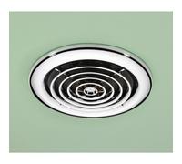 HiB Cyclone Wet Room Inline Extractor Fan | Chrome | Plastic | 145mm x 145mm x 15mm