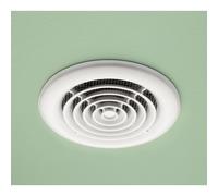 HiB Cyclone Wet Room Inline Extractor Fan | White | Plastic | 145mm x 145mm x 15mm