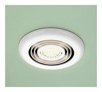 HIB Turbo White Bathroom Inline Extractor Fan with Warm White LED Light - 34000