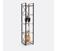 Hiba Bookcase in Solid Oak and Steel Natural
