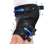 Hiball Adjustable Hip & Thigh Brace for Sciatica Pain Relief - Groin & Hamstring Medical Compression Sleeve Stabilizer for Men and Women, Buttock Support Wrap with Six Nylon Buckle Pressure Strips