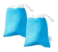 HIBAR Travel Pouch 2 Pack, Shampoo and Conditioner Bar Travel Bag, Portable Terry Cloth Drawstring Bag, Lightweight Sustainable On-The-Go Holder Case, Quick Dry, Fits 1 Bar