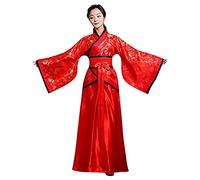 Hibasing Chinese Ancient Style Hanfu - Traditional Tang Suit Retro Long Sleeve Cosplay Performance Costume for Women