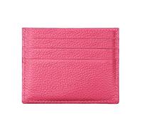Hibate Women's Real Leather Slim Wallets Card Case Holder Front Pocket Sleeve Debit Credit - Rose Pink