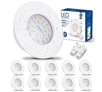 HiBay 10x 7W Recessed Spotlights Ceiling Lights White LED Downlights Ultra Thin IP44 Ceiling Spots Warm White 3000K 240V for Living Room Bedroom Kitchen