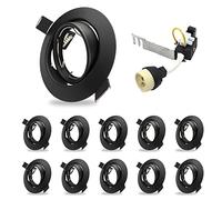 HiBay 10x LED Downlight Ceiling GU10 Recessed Spotlights Round Black