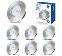 HiBay 6X 5W LED Downlights Ceiling IP44 Recessed Spot Lights 6000K | Bathroom Down Light Ultra Slim Downlight Brushed Chrome Cool White 240V