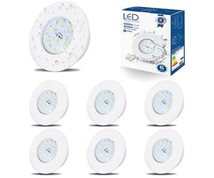 HiBay 6X 5W LED Downlights Recessed Spotlights Ceiling Lights Ultra Slim Down Light White IP44 Kitchen Spotlight Cool White 6000K 240V