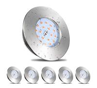 HiBay 6X 5W Recessed Ceiling Lights, IP44 Spotlight, Chrome, Warm White | Ultra Thin Down Light LED Downlights for 60-68mm Ceiling Hole of Bathroom Kitchen Soffits