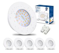 HiBay 6X 7W LED Downlights White Recessed Spotlights Ceiling Lights Ultra Thin Downlights Warm White 3000K Spot Light IP44 for Bathroom Kitchen Soffits