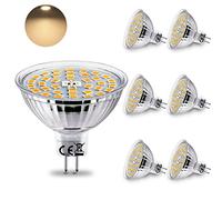 HiBay 6X MR16 LED Bulbs 4W Warm White 3000K | GU5.3 Bi-Pin Spot Light, Replace 35W Halogen Light Bulbs, AC/DC 12V, 400lm Spotlights