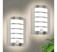 HiBay Outside Sensor Light Outdoor Lights with PIR Wall Sconce Lamp 2 Pack
