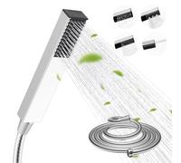 Hibbent 4-Setting Stainless Handheld Shower Head with 1.5m Hose, Chrome