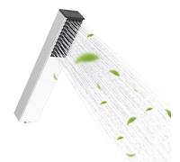 Hibbent 4-Setting Stainless Steel Handheld Shower Head with Anti-Clog Nozzles, 4 Spray Modes (Water Saving/Power Mist/Rain Spray/Power Wash), Easy Installation, Chrome, G1/2 Fit