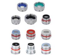 Hibbent 8-Piece Faucet Adapter Kit, Chrome Finish, Brass, Kitchen Sink, Male & Female Sizes, Easy Install, NSF 61 & ANSI 372 Certified
