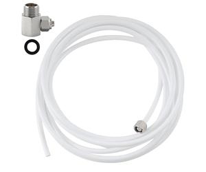 Hibbent Bidet White Hose,4.5m,White,3/8" T-Valve