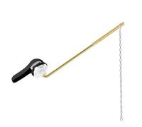 Hibbent Metal Front Mount Toilet Handle Replacement Kit, Metal Flush Lever, Universal Toilet Flush Handle Fits Front-Mount Tanks, Stainless Steel Flapper Chains, 4 Adjustable Holes, Oil Rubbed Bronze