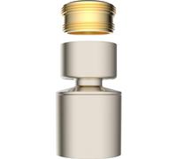 Hibbent NSF/ANSI/CAN 61 Certified 360° Swivel Faucet Aerator, CUPC 2-Flow Sink Sprayer Attachment, 55/64 Inch Female Thread, Brushed Nickel
