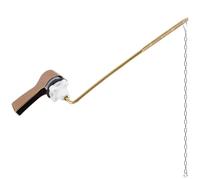 Hibbent Universal Metal Front Mount Toilet Handle Replacement Kit, Brass Toilet Flush Tank Lever with Stainless Steel Flapper Chains for Most Toilets, Rose Gold