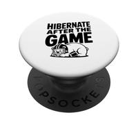 Hibernate After The Game Funny Bear Football Lover PopSockets Adhesive PopGrip