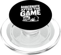 Hibernate After The Game Funny Bear Football Lover PopSockets PopGrip for MagSafe
