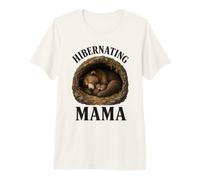 Hibernating Mama and Cubs Bears Den Winter Hibernation Cute Premium T-Shirt