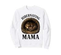 Hibernating Mama and Cubs Bears Den Winter Hibernation Cute Sweatshirt