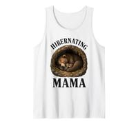 Hibernating Mama and Cubs Bears Den Winter Hibernation Cute Tank Top