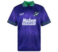 Score Draw Hibernian 1992 Bukta Away Retro Football Shirt Navy/Green Large Polyester