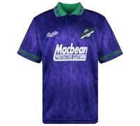 Hibernian 1992 Bukta Away Retro Football Shirt Navy/Green Large Polyester