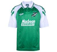 Score Draw Hibernian 1992 Bukta Retro Football Shirt Green/White Large Polyester