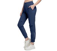 HIBETY Golf Trousers for Women - Elastic High Waist Lightweight Sun Protection Quick Dry Athletic Trousers for Work & Travel Navy-S