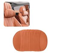 HIBEYO 1 x Universal Car Headrest Cushion Nappa Leather and Memory Foam Car Seat Neck Cushion for Driving Car Headrest with Removable Attachment Strap Accessories for Gaming Chair C Brown