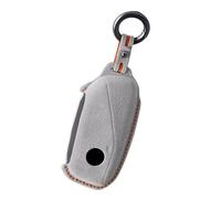 HIBEYO Car Key Case Fits BMW New Energy i7 X7 G07 LCI iX I20 X1 U11 7Series G70 G09 XM U06 G81 Leather Protective Key Cover Key Box Remote Control Key Ring Accessories Grey C