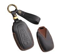 HIBEYO Car Key Case Suitable for Geely Okavango Coolray Atlas Monjaro Tugella Emgrand GT S Proton X50 X70 X6 EX7 GC Protective Key Cover Remote Control Key Shell Key Ring B Black