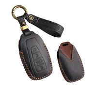 HIBEYO Car Key Case Suitable for Geely Okavango Coolray Atlas Monjaro Tugella Emgrand GT S Proton X50 X70 X6 EX7 GC Protective Key Cover Remote Control Key Shell Key Ring A Black