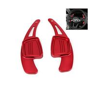 HIBEYO Car shift paddle, 2 pieces steering wheel shift paddle extension shift paddle for Audi A1 A3 A4L A5 A6L A7 A8 S4 S5 Q2 Q5L Q7 TT TTS extensions replacement sport shift paddles bel Red