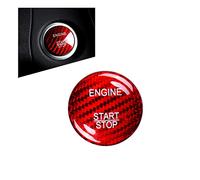 HIBEYO Car Start Stop Button Sticker Fits Mercedes BenZ B C Class GLC GLA C200L GLC260 Engine Ignition Button Switch Cover One Button Start Button Sticker Accessories Trim Carbon Fiber Red