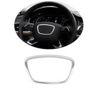 HIBEYO Car Steering Wheel Cover Sticker Fits Audi A3 A4L A4L A6L Q3 Q5 35TFSI Q7 Aluminium Steering Wheel Logo Ring Sport Cover Steering Wheel Emblem Sticker Decorative Interior Decals Accessories