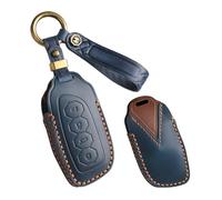 HIBEYO Cowhide Car Key Case Fits HAVAL H9 H6 MKII Dargo XDOG Lord Dragon F7 F7X F7H H8 H3 Max Haval XY 2024 2025 2026 Accessories Key Case Protective Cover Key Cover Blue