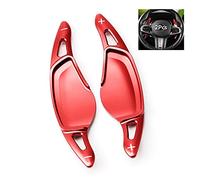 HIBEYO DSG Steering Wheel Shift Extension Paddles Steering Wheel for BMW 5 Series G30 G31 G38 7 Series G11 G12 3 Series G20 X3 G01 X4 G02 X5 G05 6 Series G32 GT Shift Paddles Red