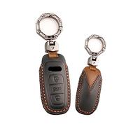 HIBEYO Intelligent Car Key Case Fits Audi Protective Case Leather Key Case for Audi A1 A3 A4 A5 A6 A7 A8 S3 RS5 RS7 Q7 Q8 TT E-Tron Remote Control Key Fob Accessories Black