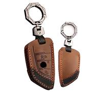 HIBEYO Intelligent Car Key Case Fits BMW Protective Leather Key Case for BMW 1 Series 7 Series F21 F45 F46 X1 X3 X4 X5 F15 F85 X6 F86 Key Case Key Cover 3 Buttons Brown