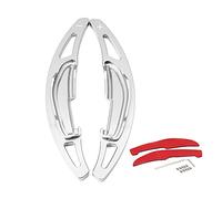 HIBEYO Set of 2 Steering Wheel Shift Paddles Extension Paddles Steering Wheel for BMW M2 M3 M4 M5 X5M X6M F87 F85 F86 F80 F82 F83 F10 M6 F12 Replacement Set Shift Paddles Shifter Extension Silver