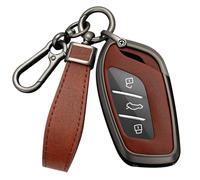 HIBEYO Smart Car Key Case Fits MG EV EHS EZS GT HS ZS ZX MG4 MG5 MG6 Key Case Protective Cover for Roewe RX3 RX5 RX8 ERX5 I6 I5 Key Case Accessories 3 Buttons Black Brown
