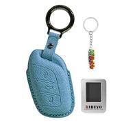 HIBEYO Smart Car Key Case Fits MG4 MG5 MG6 MG ZS EV HS EHS ZX GT for Roewe RX3 RX8 ERX5 RX5 I6 I5 Protective Key Case Remote Control Key Box Keychain Accessories Blue