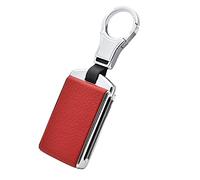 HIBEYO Smart Car Key Case Fits Volvo Cover Leather Protective Case Key Case for Volvo C30 S60 S80 S90 V60 V70 V90 XC40 XC60 XC70 XC90 S60L T5 T6 T8 Key Box Case Silver red