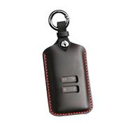 HIBEYO Smartkey Car Key Case Fits Renault Leather Protective Cover Key Case for Renault Kadjar Clio Captur Scenic Koleos Key Fob Key Case 4 Buttons Black