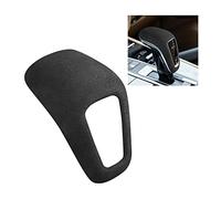 HIBEYO Suede Car Gear Knob Cap Sticker Fits Porsche Cayenne 2018 2019 2020 2021 Gear Lever Frame Cover Gear Shift Knob Cover Head Cover Interior Styling-A Black