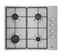 Beko HIBG64120SX 60cm Gas Hob with Side Knob Controls